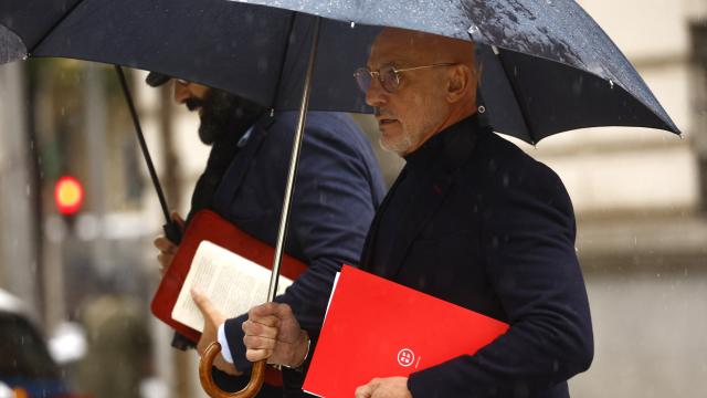 Luis de la Fuente, en su llegada a la Audiencia Nacional