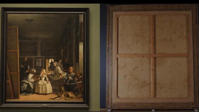 'Las meninas' de Velázquez y su trasera, obra del artista Vik Muniz