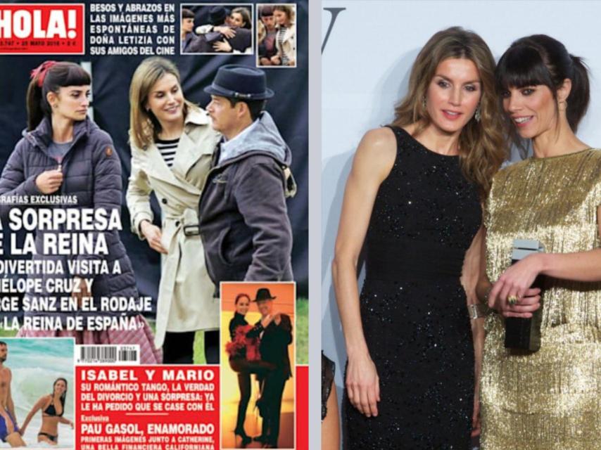 Letizia, con Penélope Cruz y Maribel Verdú.