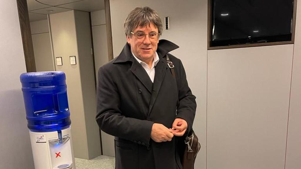 Carles Puigdemont en la Eurocámara este viernes.