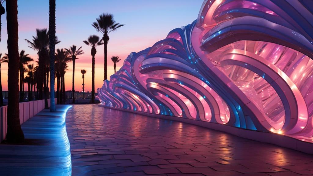 Paseo litoral de Alicante en 2123.