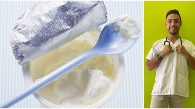 A la izquierda, un yogur; a la derecha, el doctor Méndez.