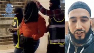 Said, detenido por la Policía y lanzando una de sus proclamas salafistas en Tiktok.