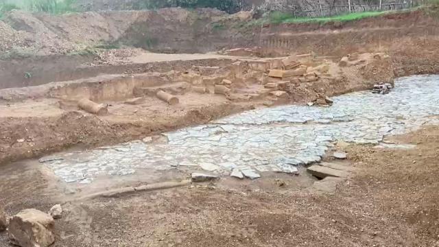 Una imagen del distrito portuario de época romana hallado en Rabat.