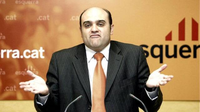 Xavier Vendrell durante su etapa como dirigente de ERC