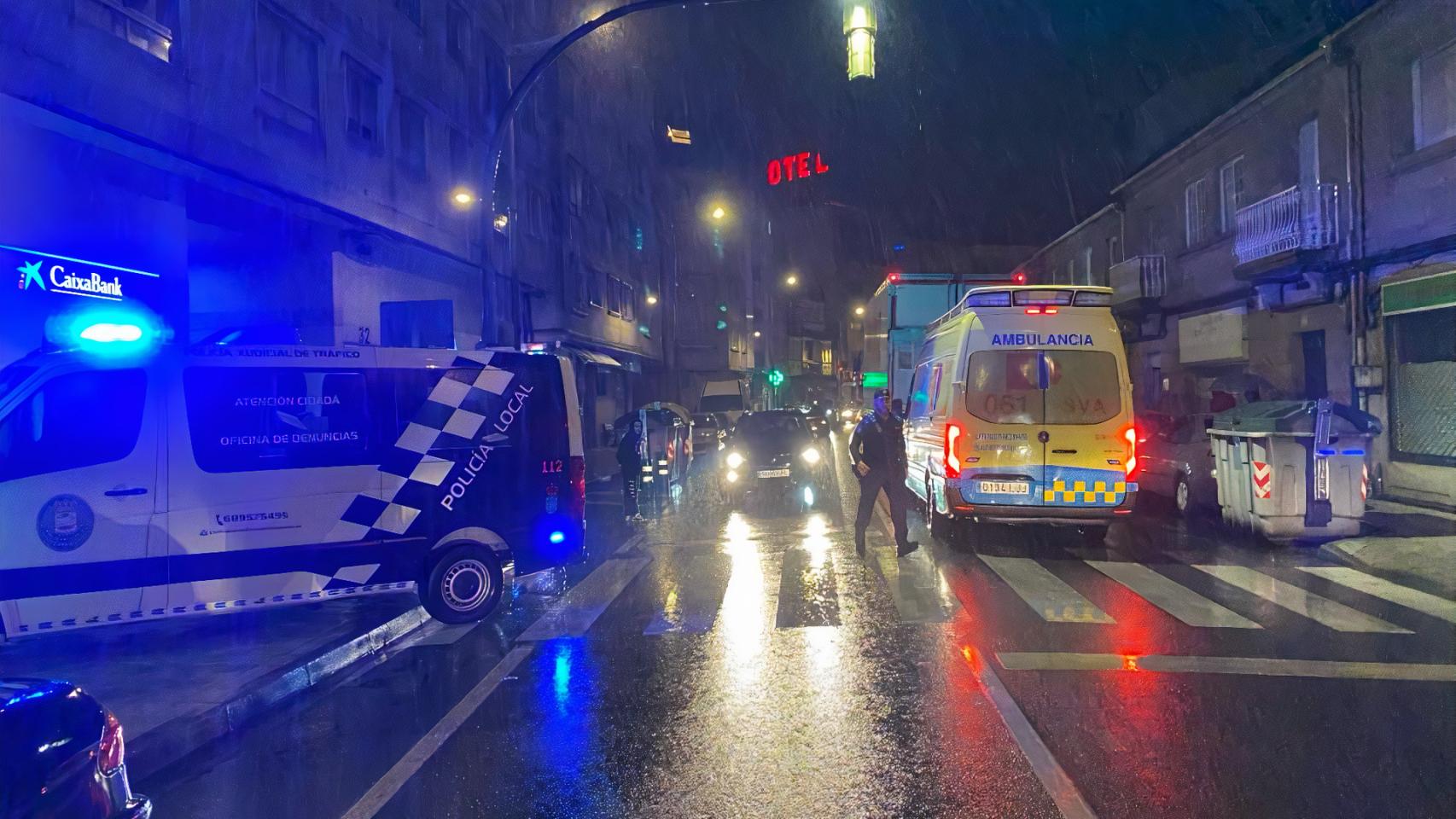 Accidente en la Avenida da Barca en Poio (Pontevedra).