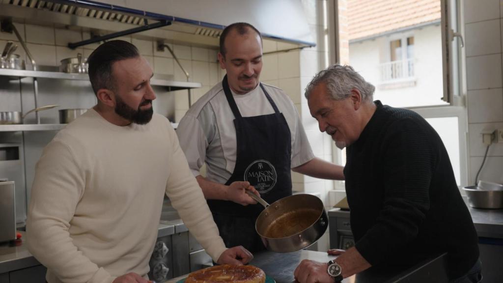 Paco y Jacob Torreblanca descubriendo los secretos de la tarta Tatin