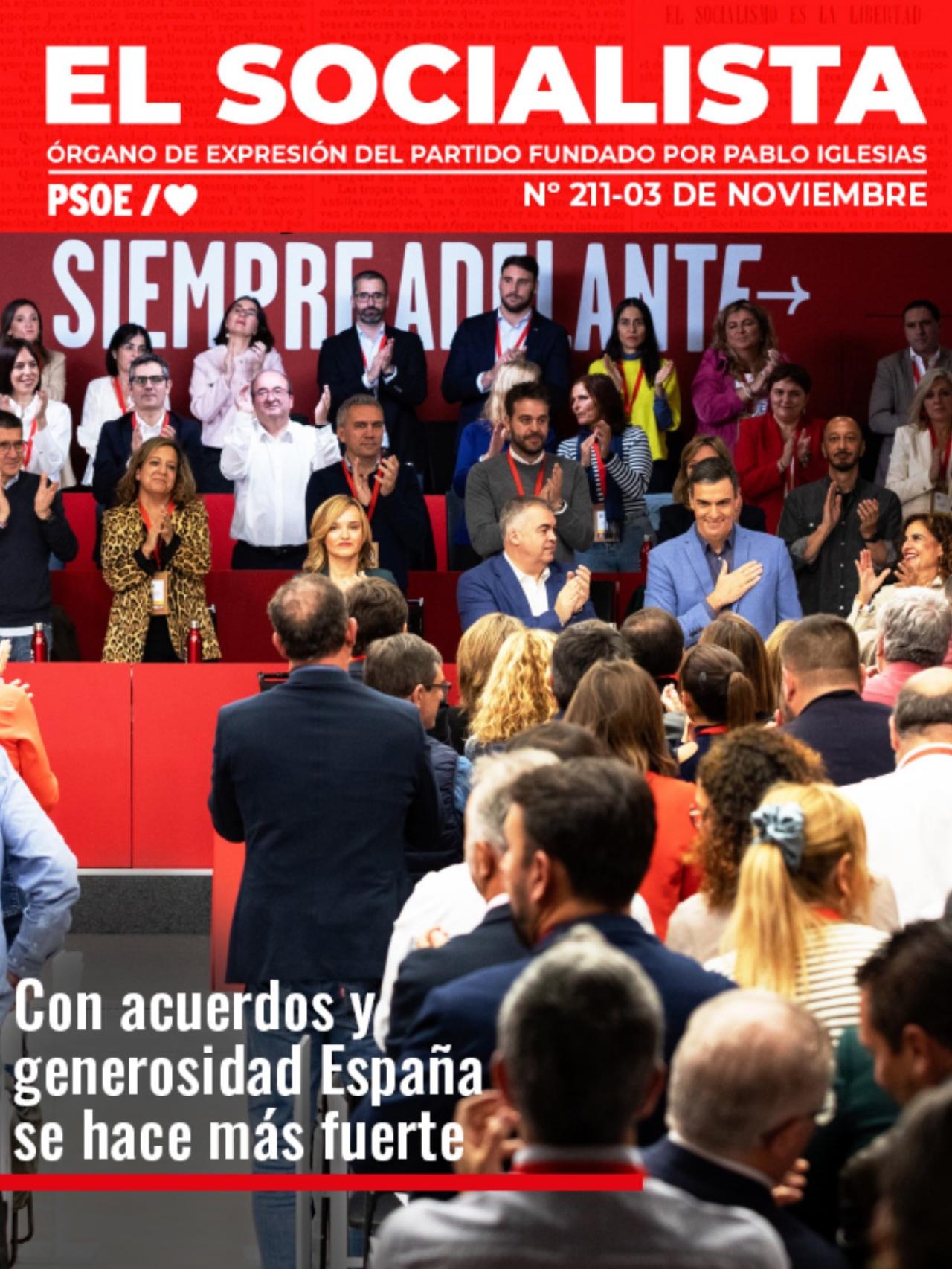 Portada de el último número de 'El Socialista'.