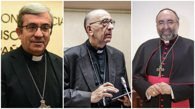 De izquierda a derecha: Luis Argüello, Juan José Omella y Jesús Sanz