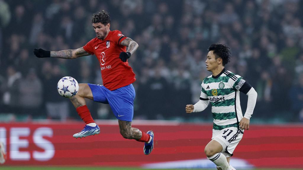 Rodrigo de Paul, en el Celtic - Atlético de Madrid de Champions League