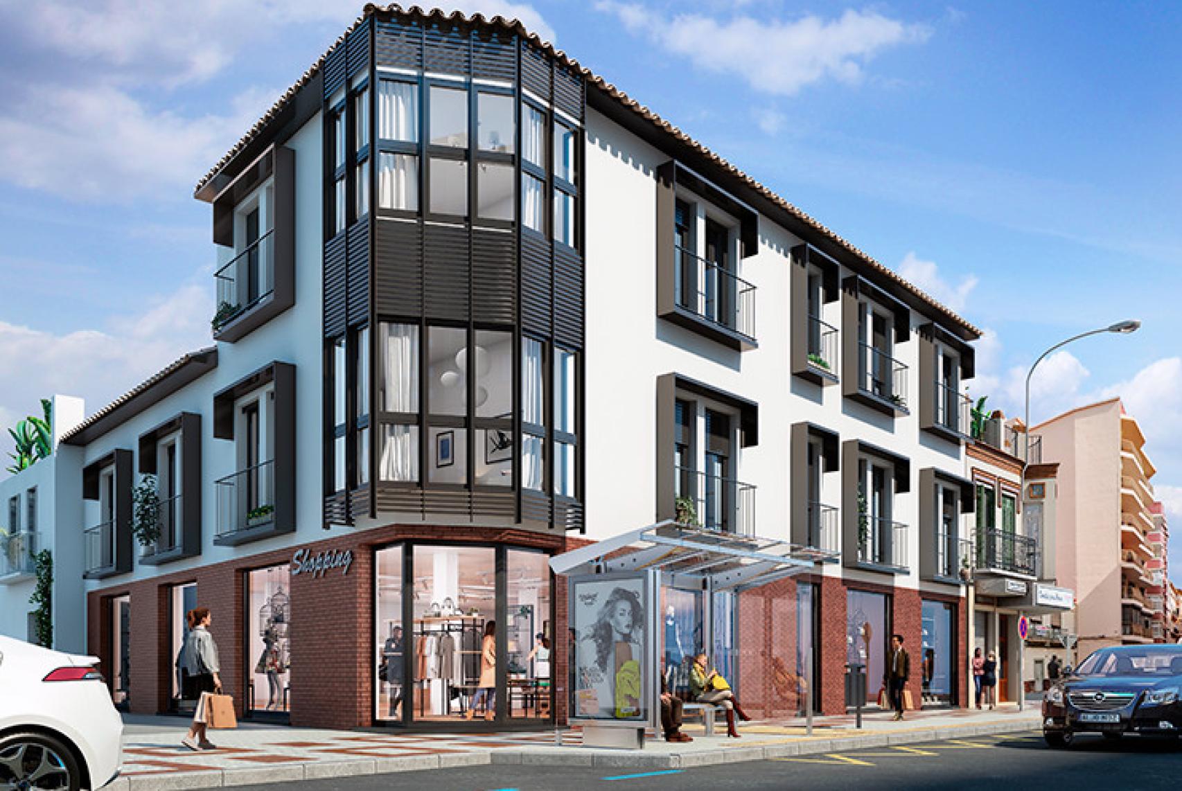 Otra perspectiva de la nueva promoción residencial.
