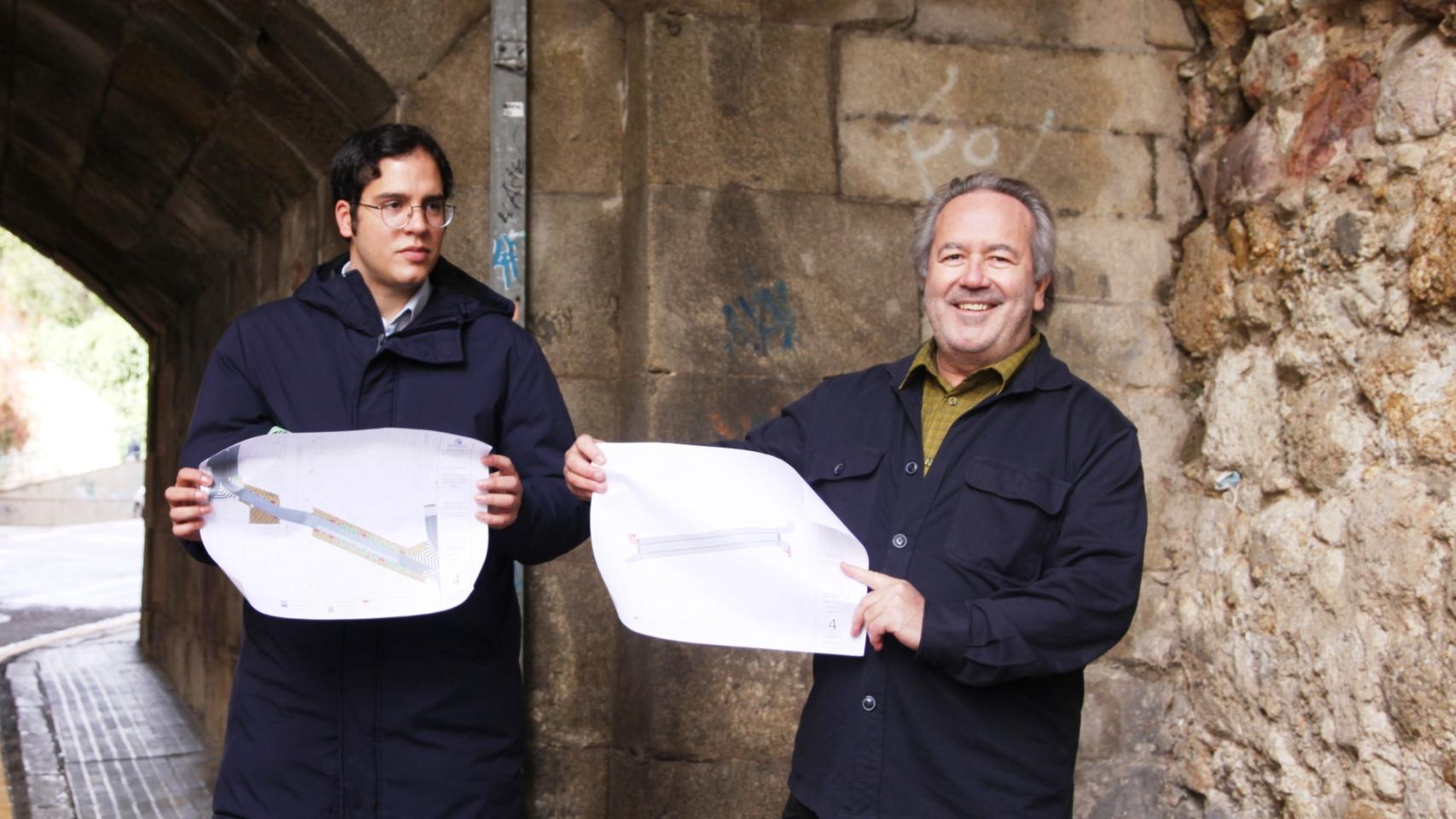 El alcalde de Zamora, Francisco Guarido y el concejal de Obras, Movilidad, Infraestructuras Urbanas y Participación Ciudadana, Pablo Novo