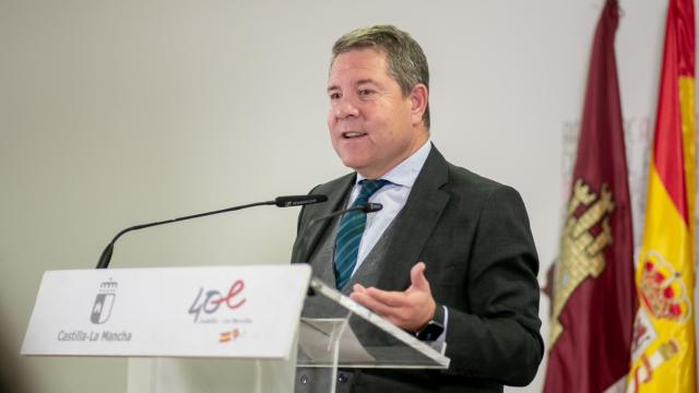 Emiliano García-Page, este martes en Almansa (Albacete).