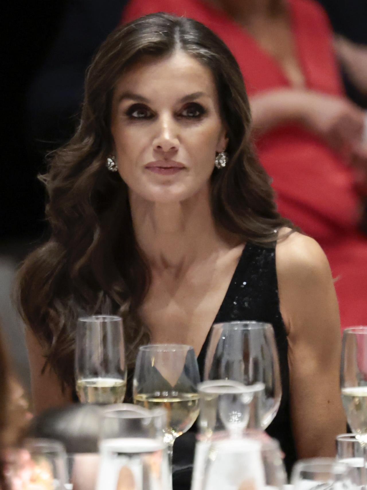 La reina Letizia con los pendientes de la reina Emérita.