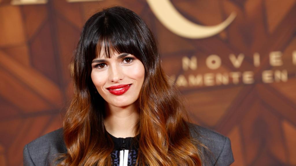 Sara Sálamo en la presentación de la película 'El favor' en Madrid.