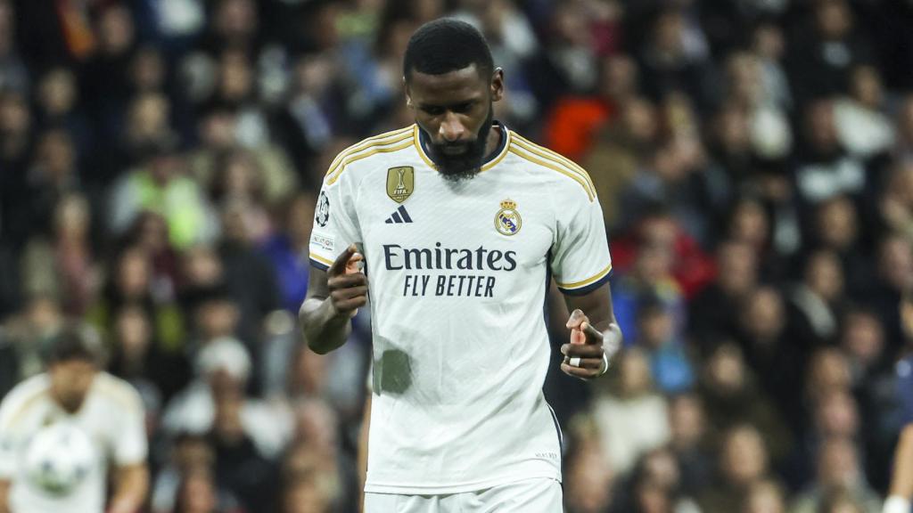 Rüdiger, durante el partido ante el Sporting de Braga.