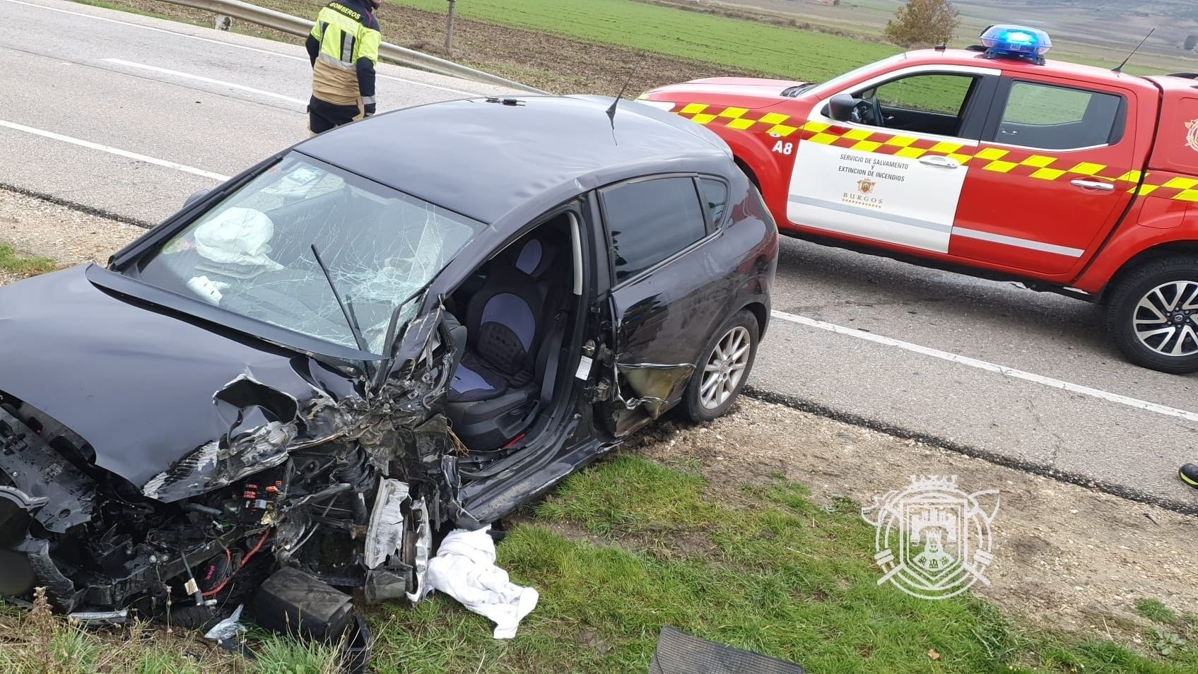Imagen del accidente en Quintanilla Vivar