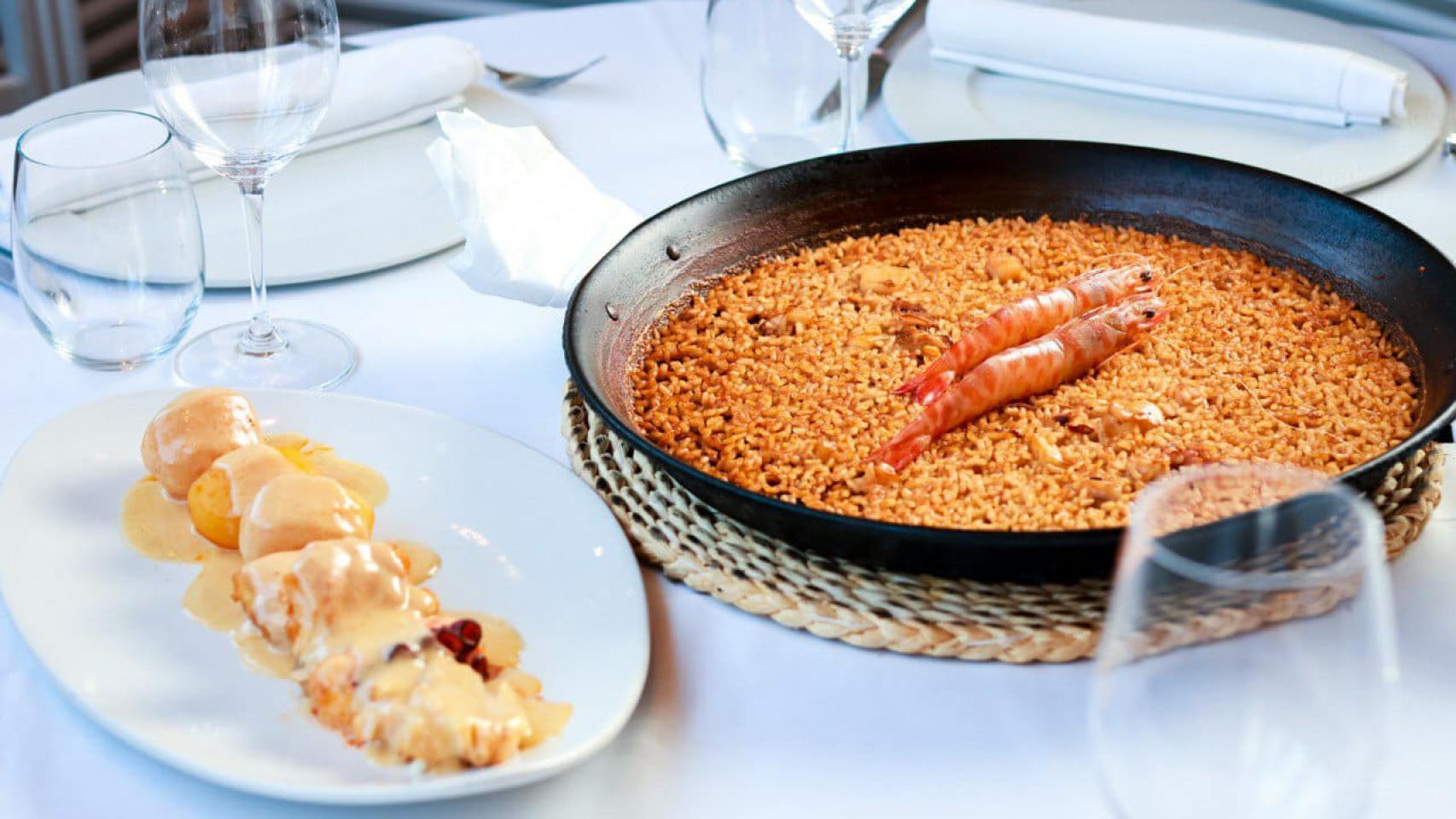 Propuesta de menú arrocero de Restaurante Mediterráneo.