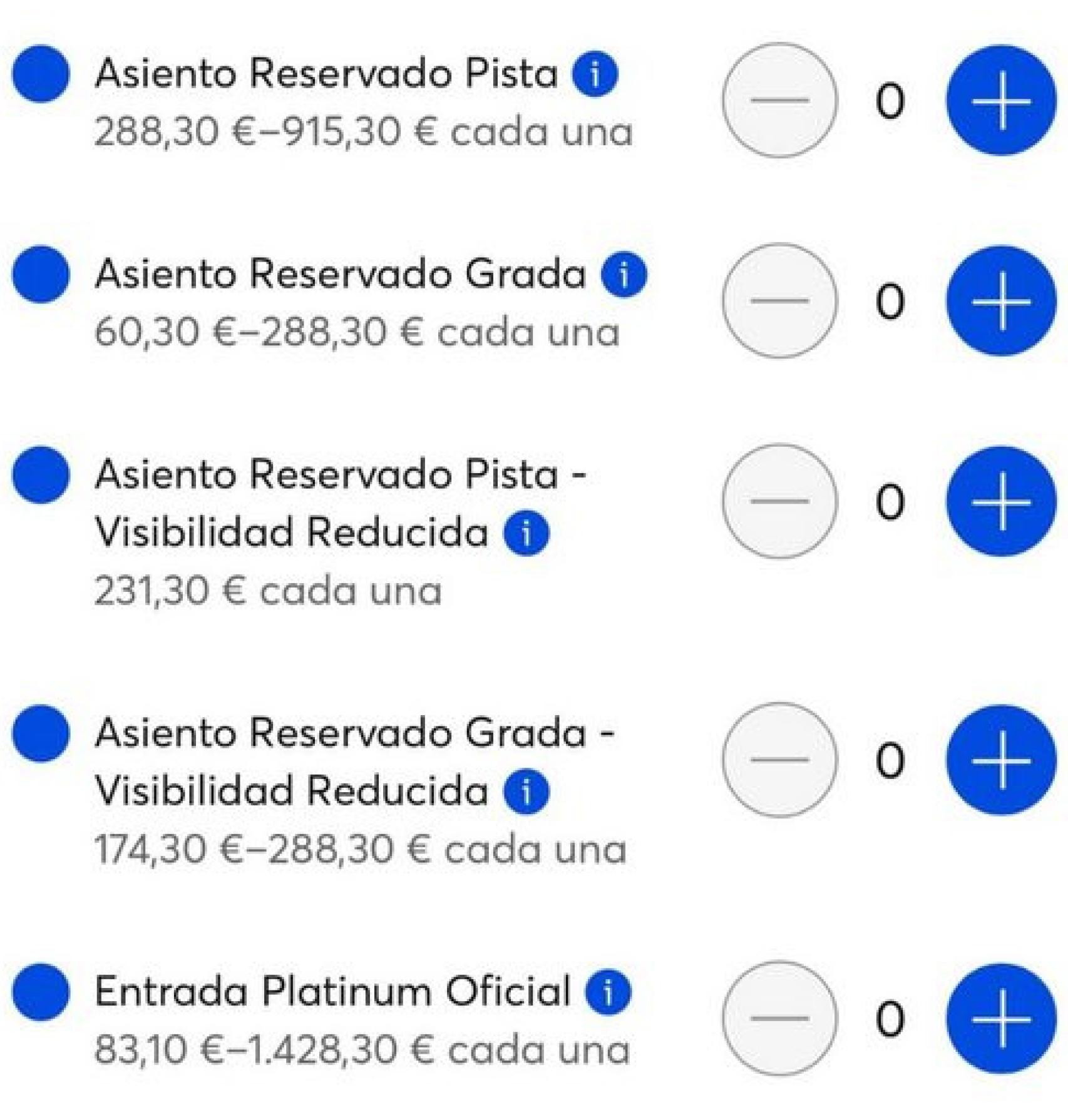Precios de las entradas para el concierto de Luis Miguel en Madrid.