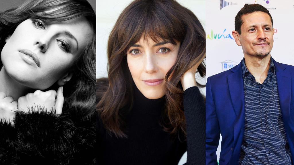 Los tres homenajeados del Festival de Cine Iberoamericano de Huelva: La actriz Natalia de Molina, la mexicana Cecilia Suárez y el productor Jose Alba.