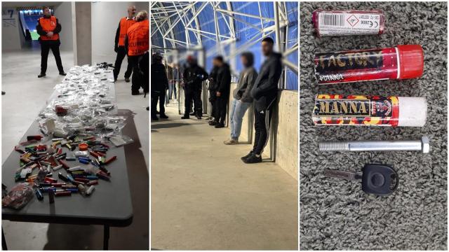 El paso infernal de los ultras del Benfica por San Sebastián