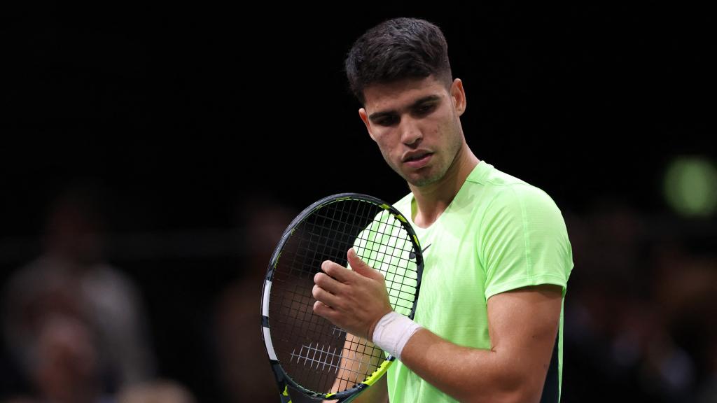 Carlos Alcaraz, durante el Masters 1.000 de París