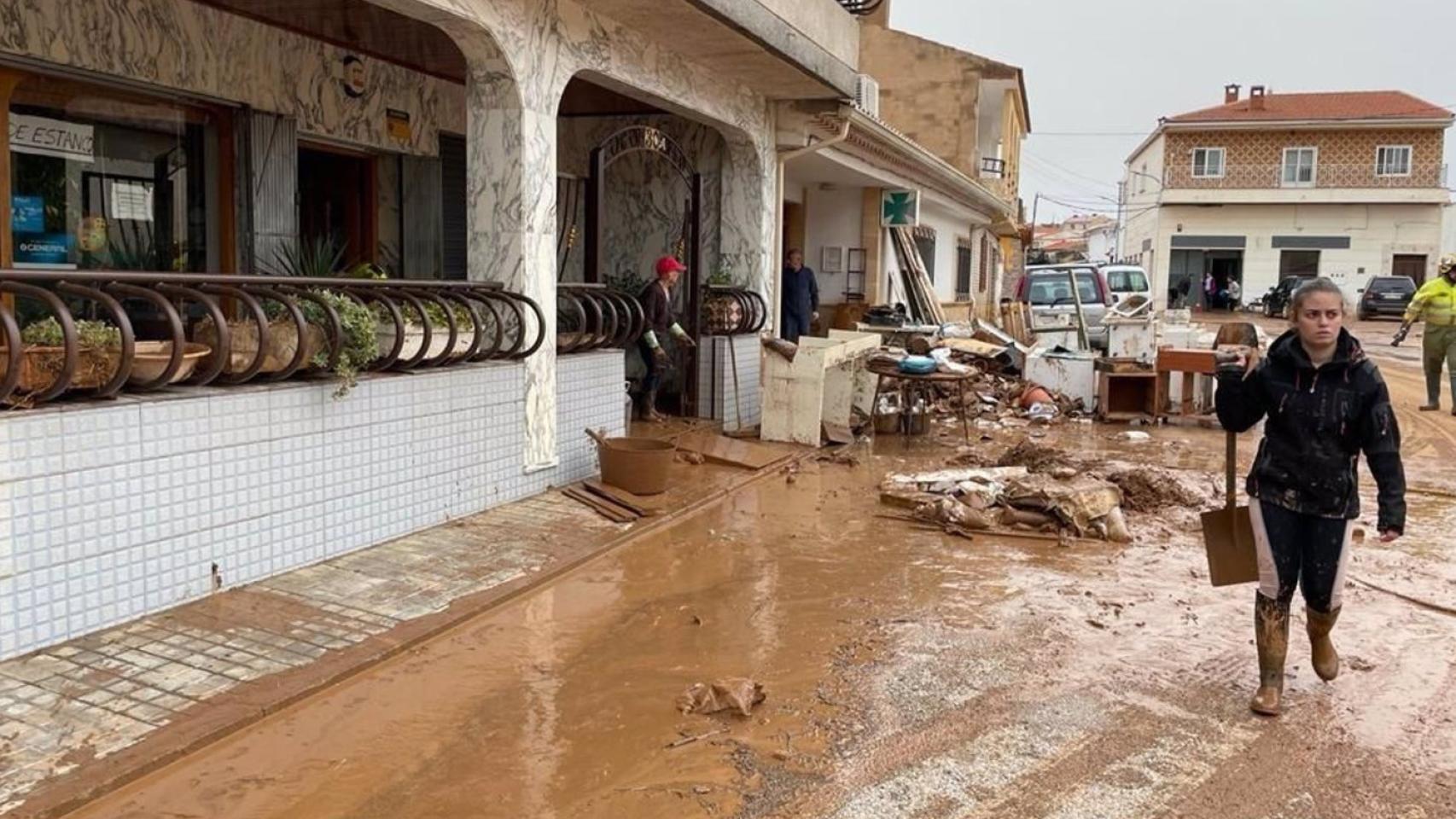 Destrozos de la DANA en Buenache de Alarcón (Cuenca).
