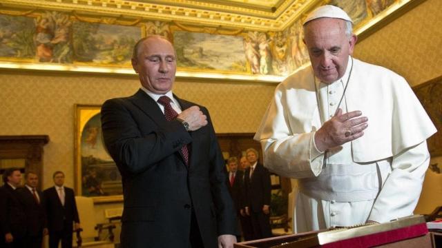 Vladímir Putin y el papa Francisco, durante la última visita del autócrata ruso.