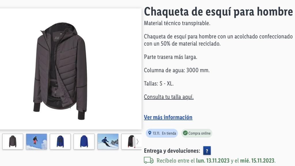 Chaqueta de esquí.
