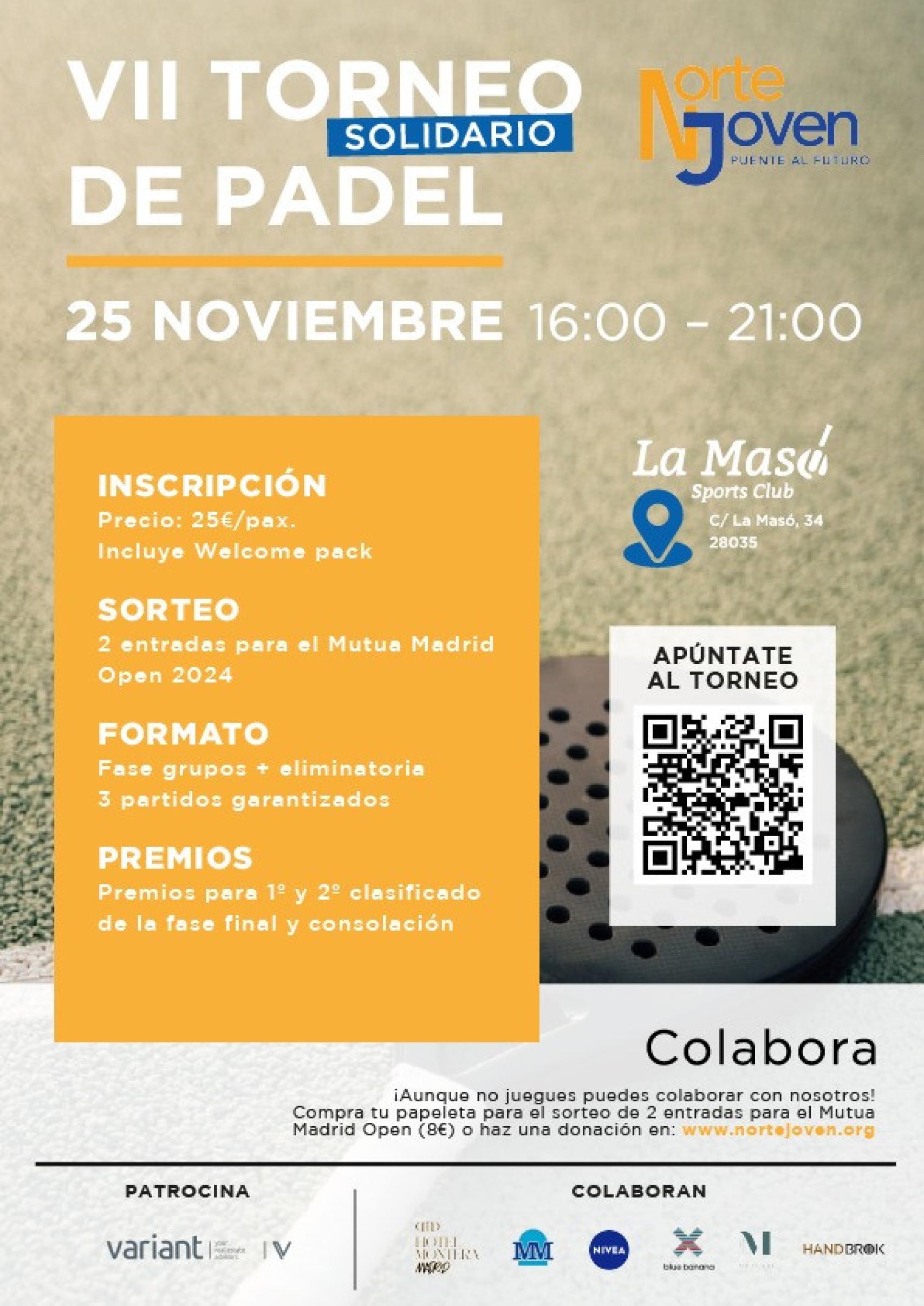 Cartel de la VII edición del Torneo Solidario de Pádel