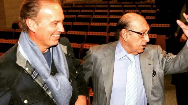 El cantante Bertín Osborne junto a su padre, Enrique Ortiz, en una imagen de sus redes sociales.