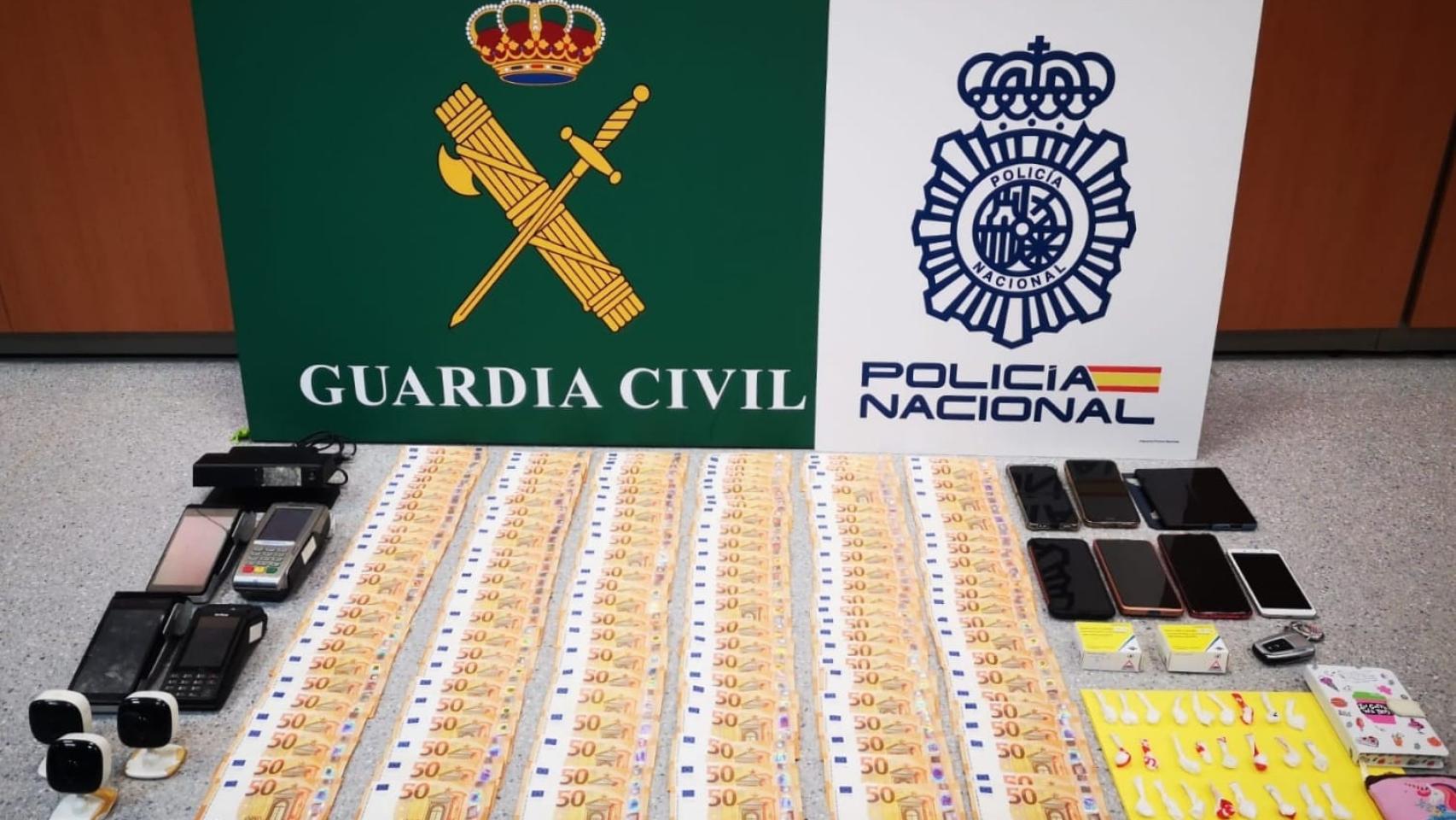 Parte del dinero procedente de las actividades delictivas.