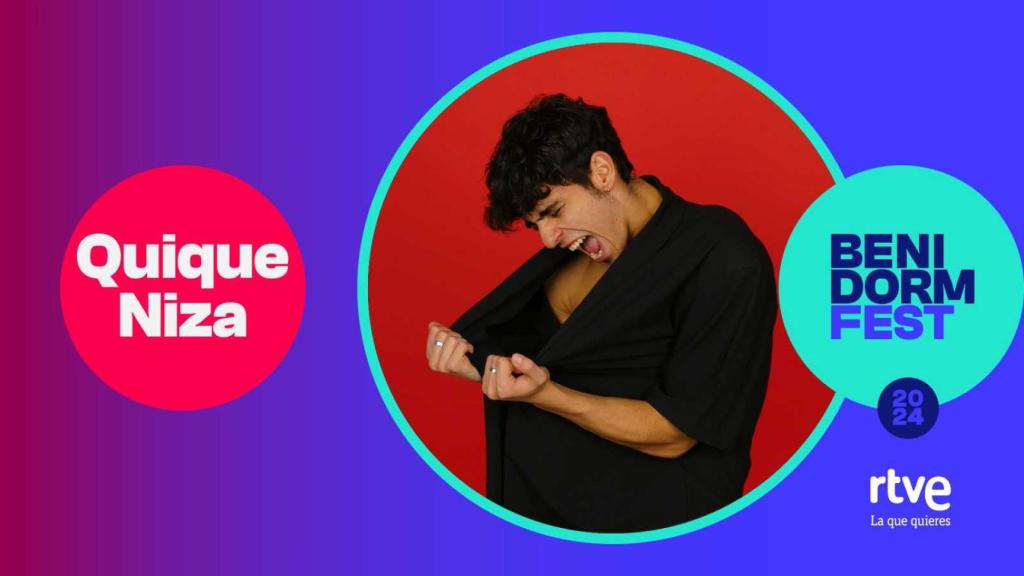 Quique Niza en la imagen promocional del Benidorm Fest 2024.