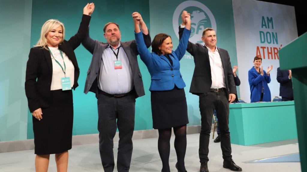 Junqueras y Otegui en Irlanda con el Sinn Féin.