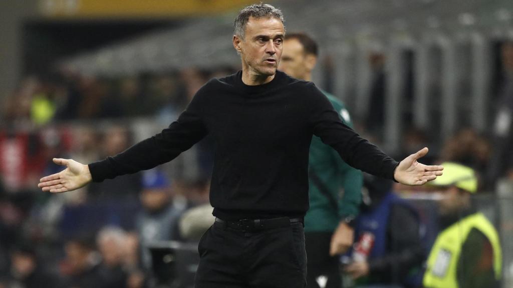Luis Enrique durante un partido