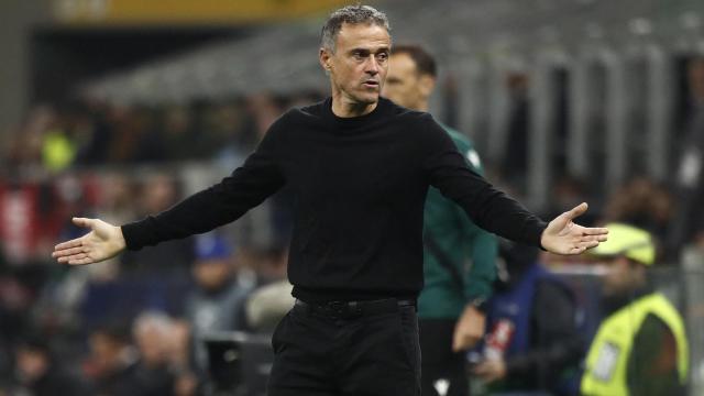 Luis Enrique durante un partido
