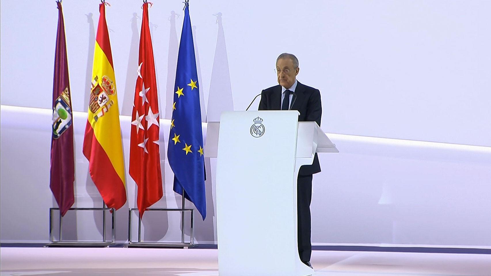 Florentino Pérez en la Asamblea General de Socios 2023 del Real Madrid
