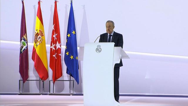 Florentino Pérez en la Asamblea General de Socios 2023 del Real Madrid