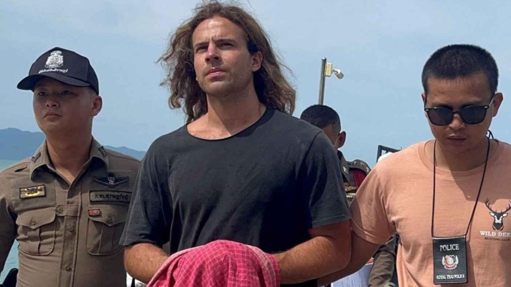 Imagen de la detención de Daniel Sancho en Tailandia.