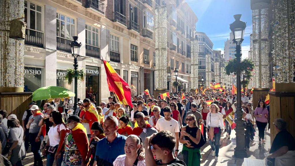 La marcha por calle Larios.