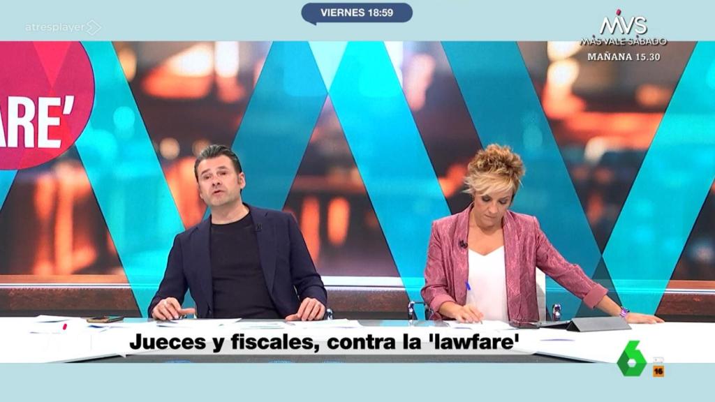 Iñaki López y Cristina Pardo en 'Más Vale Tarde'.