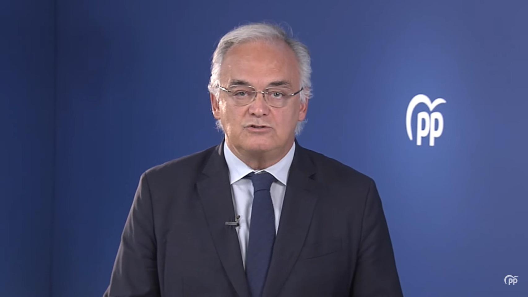 El vicesecretario de Institucional del PP, Esteban González Pons, este lunes en Génova.