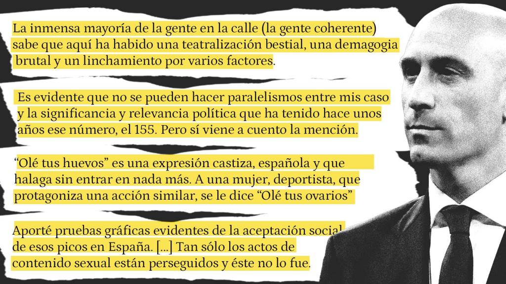 Luis Rubiales, en un fotomontaje