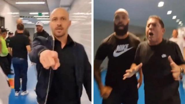 Capturas de los momentos de tensión vividos en el Gremio - Corinthians.