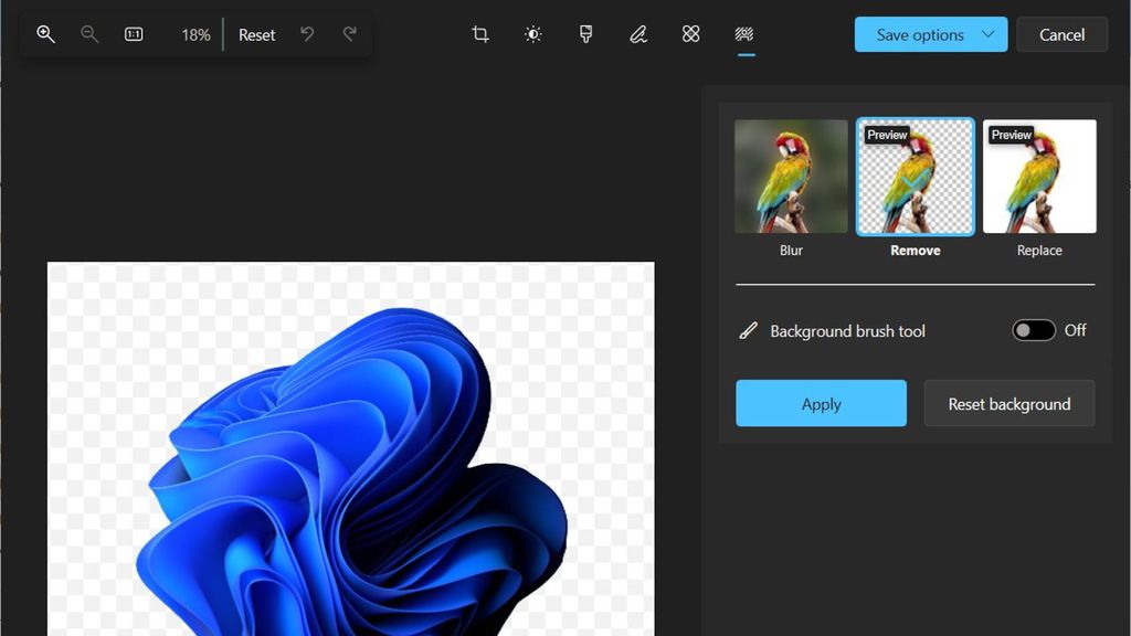 La app de Fotos de Windows 11 permitirá borrar los fondos de las fotos