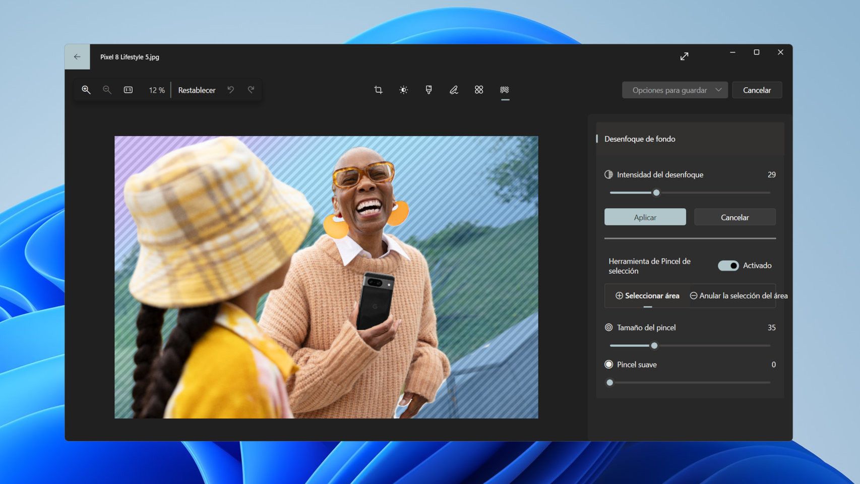 La app Fotos de Windows 11 ya permite aplicar un desenfoque al fondo de las fotos