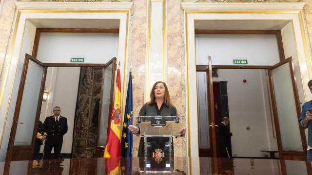 La presidenta del Congreso, Francina Armengol, este lunes en la Cámara Baja.