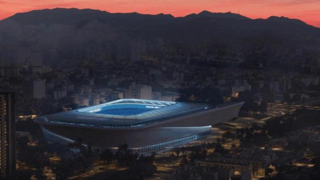 Infografía del diseño de la Nueva Rosaleda proyectada para el Mundial 2030.