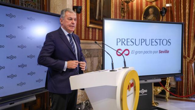El alcalde, José Luis Sanz, durante la presentación de los presupuestos.