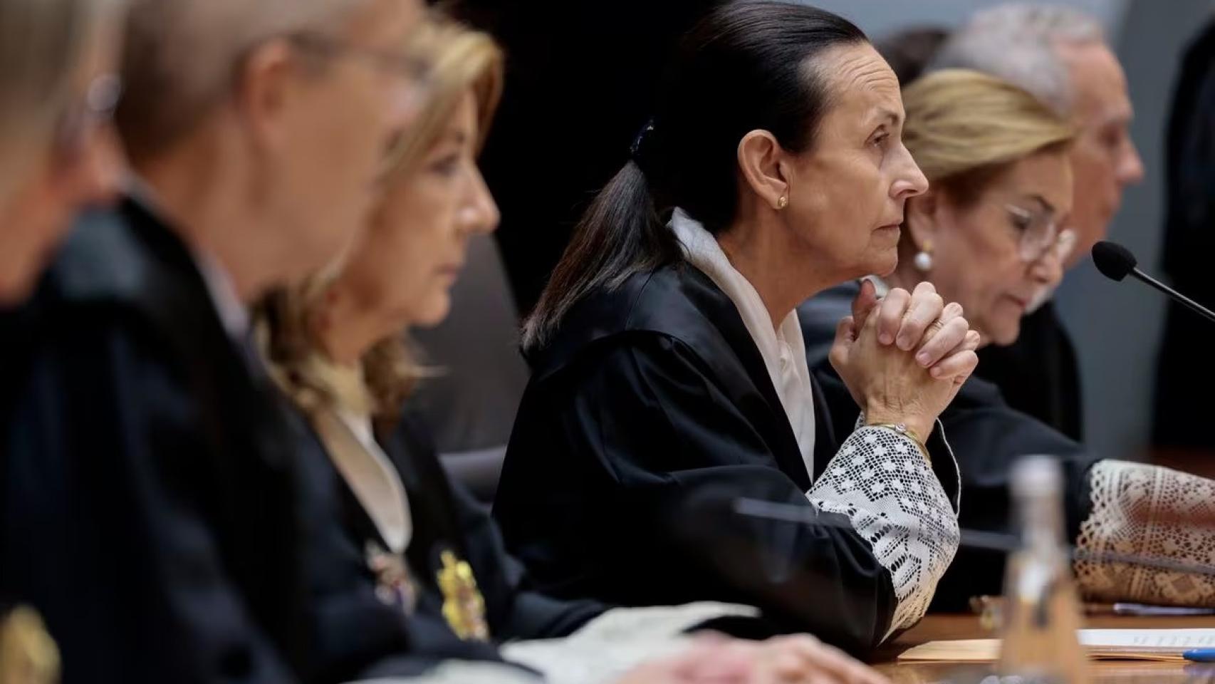 La presidenta del TSJ, Pilar de la Oliva, durante la celebración el acto de apertura del Año Judicial.